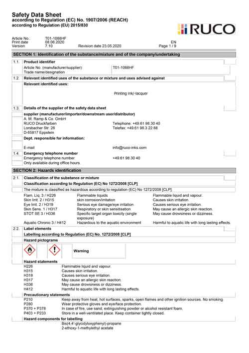 MSDS-T01-1088HF
